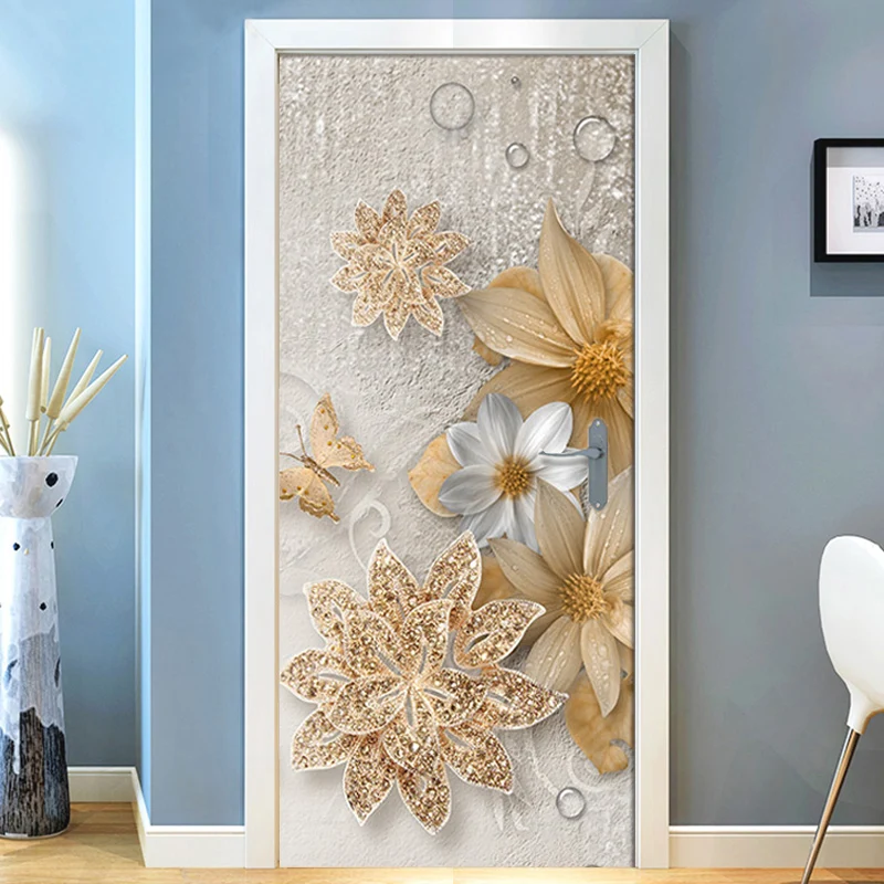 3D Luxury Golden Jewelry Flowers Butterfly Living Room 3D Door Stickers Wall Painting Wallpaper PVC Waterproof Door stickers
3D Luxury Golden Jewelry Flowers Butterfly Living Room 3D Door Stickers Wall Painting Wallpaper PVC Waterproof Door stickers