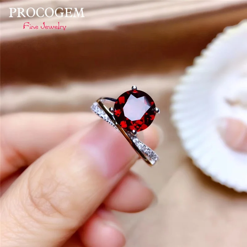 PROCOGEM Trendy Natural Garnet Rings for OL Women Gifts 2.5Ct Genuine gems Fine jewelry 925 Sterling Silver Free shipping #527
PROCOGEM Trendy Natural Garnet Rings for OL Women Gifts 2.5Ct Genuine gems Fine jewelry 925 Sterling Silver Free shipping #527