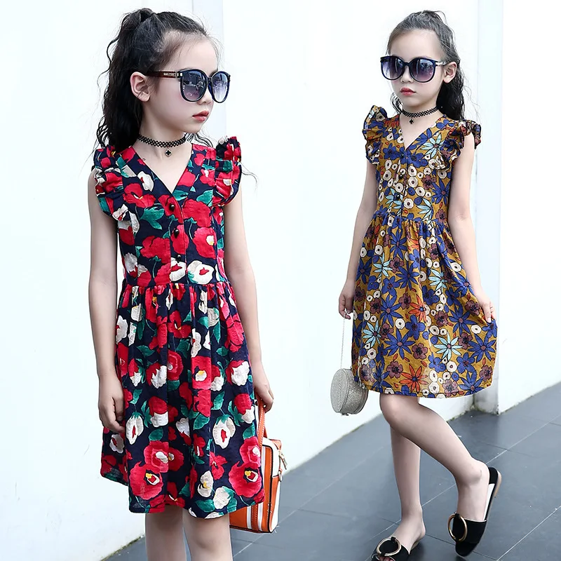 2020 Promotion Cotton Knee-length Cute Full Kids Fashion New Print Girls Dress Children Summer Flower Dresses For Girl Clothes
2020 Promotion Cotton Knee-length Cute Full Kids Fashion New Print Girls Dress Children Summer Flower Dresses For Girl Clothes