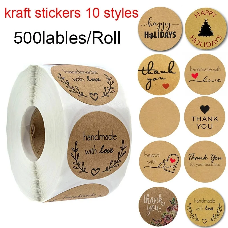 500 Labels per roll Round Natural Kraft Thank You Sticker seal labes Hand Made With Love Sticker Paper Stationery sticker
500 Labels per roll Round Natural Kraft Thank You Sticker seal labes Hand Made With Love Sticker Paper Stationery sticker