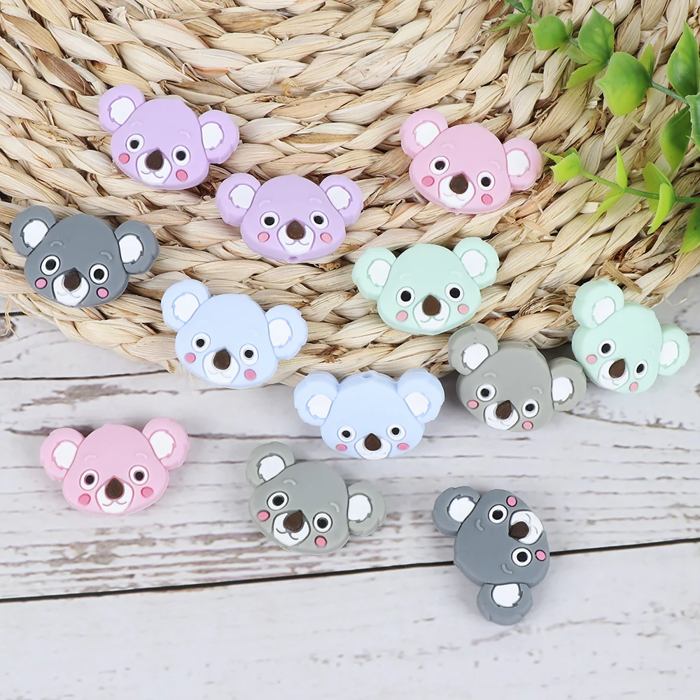 TYRY.HU 50pc Mini Koala Chewable Beads Food Grade Cartoon Silicone Beads Baby Teether Teething Toy DIY Pacifier Clip Accessories
TYRY.HU 50pc Mini Koala Chewable Beads Food Grade Cartoon Silicone Beads Baby Teether Teething Toy DIY Pacifier Clip Accessories