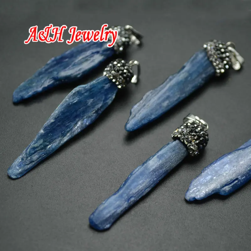 10pcs New Arrival Natural Genuine Kyanite Strip Shape Pendants 40~50mm Long Fashion Rhinestone Paved Jewelry
10pcs New Arrival Natural Genuine Kyanite Strip Shape Pendants 40~50mm Long Fashion Rhinestone Paved Jewelry