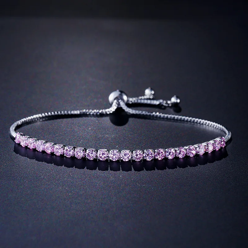 Fashion Cubic Zirconia Tennis Adjustable Bracelet Bangle For Women Clear Round cut Crystal Wedding Jewelry
Fashion Cubic Zirconia Tennis Adjustable Bracelet Bangle For Women Clear Round cut Crystal Wedding Jewelry