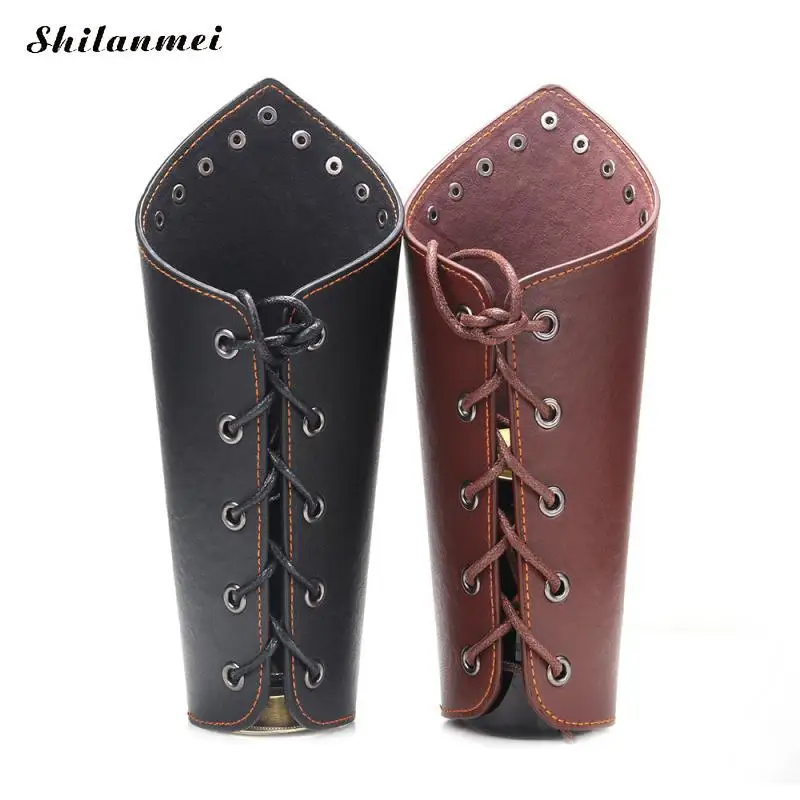 1PC Faux Leather Cosplay Props Wide Bracer Lace Up Arm Armor Cuff Cross String Steampunk Medieval Gauntlet Wristband For Men
1PC Faux Leather Cosplay Props Wide Bracer Lace Up Arm Armor Cuff Cross String Steampunk Medieval Gauntlet Wristband For Men