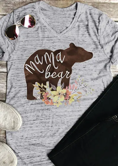 Vogue Women Gray Harajuku Mom T Shirt V-Neck Short Sleeve Mama Bear Print Female Ladies Tops Mom Tee ulzzang clothes 2019
Vogue Women Gray Harajuku Mom T Shirt V-Neck Short Sleeve Mama Bear Print Female Ladies Tops Mom Tee ulzzang clothes 2019