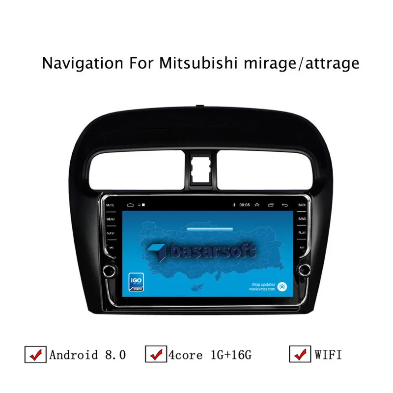 9 "Android 8 1 автомобильный gps навигатор для Mitsubishi Mirage Attrage радиоприемник стерео