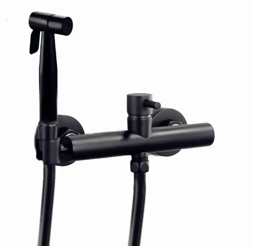 Solid Brass black Toilet Handheld Bidet Spray Shower Sprayer Set With Hot Cold Mixer black pvc or pu hose BD114
Solid Brass black Toilet Handheld Bidet Spray Shower Sprayer Set With Hot Cold Mixer black pvc or pu hose BD114