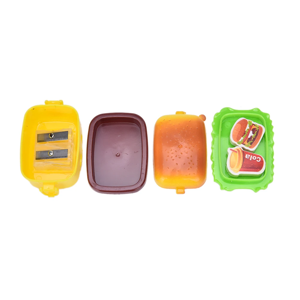 Cute Hamburger Shape Plastic 2 Hole Pencil Sharpener Eraser Rubbers For Children Student School Stationary
Cute Hamburger Shape Plastic 2 Hole Pencil Sharpener Eraser Rubbers For Children Student School Stationary