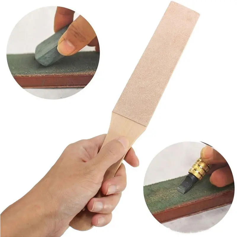 Knife Sharpener Set Wooden Handle Leather Sharpening Strop Handmade Razors Polishing Board And Polishing Wax Leather Paste
Knife Sharpener Set Wooden Handle Leather Sharpening Strop Handmade Razors Polishing Board And Polishing Wax Leather Paste