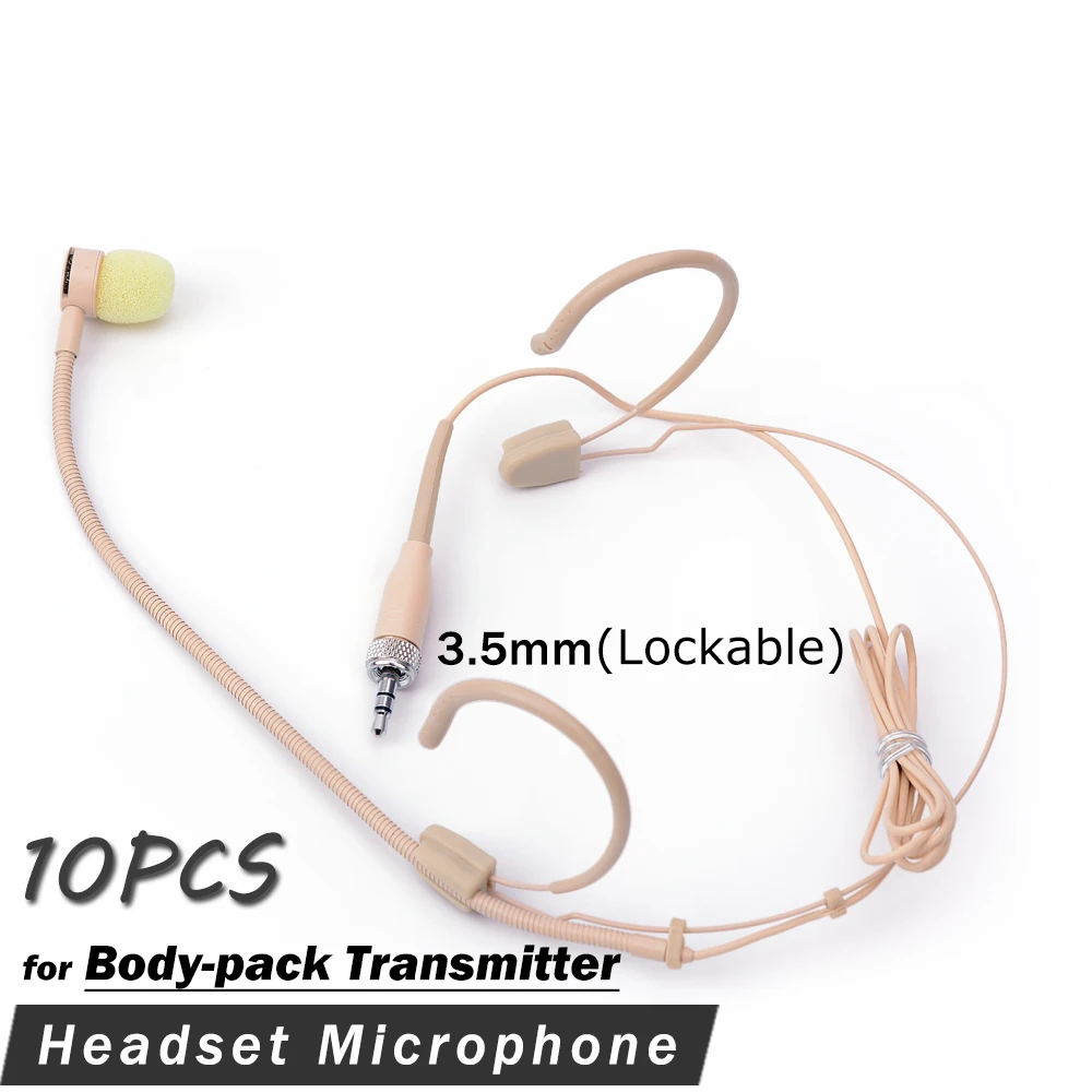 10PCS Top Quality Singing Headworn Mic !! PRO Condenser Headset Microphone For Sennheiser Wireless Bodypack 3.5mm Lockable Plug
10PCS Top Quality Singing Headworn Mic !! PRO Condenser Headset Microphone For Sennheiser Wireless Bodypack 3.5mm Lockable Plug