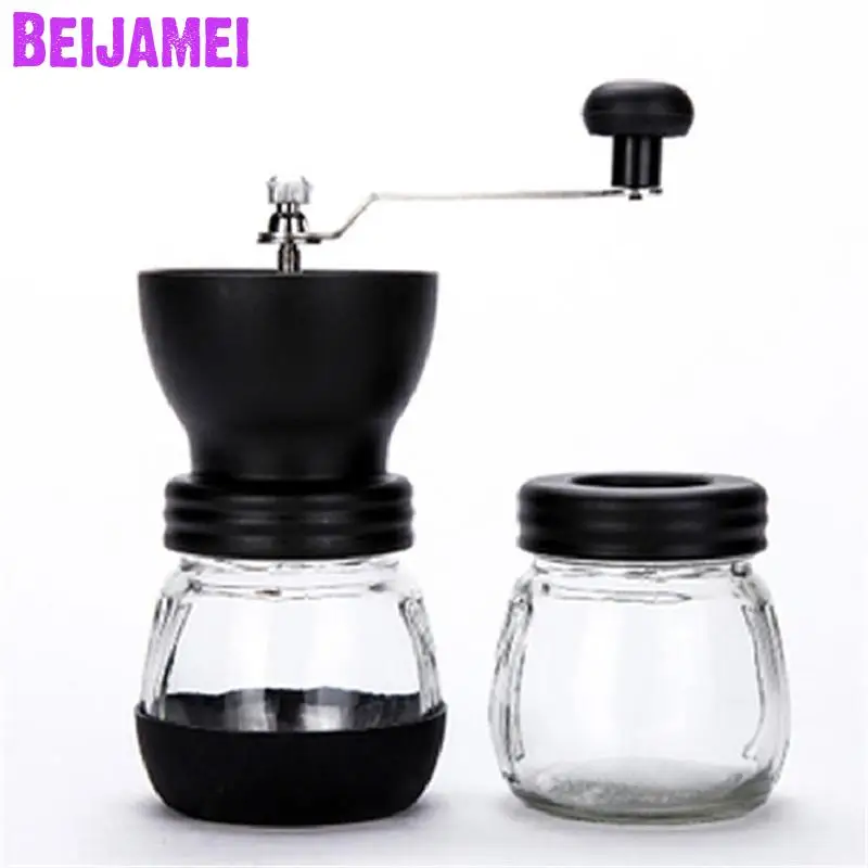 BEIJAMEI Hot Sale Manual Coffee Grinder with Storage Jar Home Small Ceramic Burr Coffee Grinding Mill
BEIJAMEI Hot Sale Manual Coffee Grinder with Storage Jar Home Small Ceramic Burr Coffee Grinding Mill