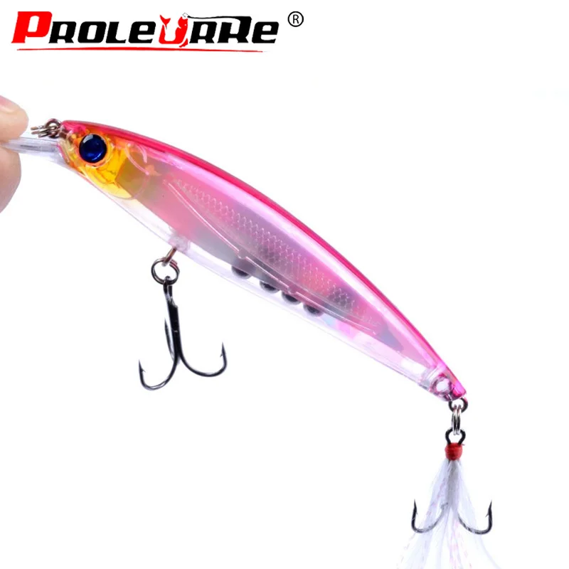 Proleurre Fishing Lure 90mm 7.2g Minnow Wobblers Swim Bait with Feather Hooks Fishing Tackle Artificial Hard Bait Crankbait
Proleurre Fishing Lure 90mm 7.2g Minnow Wobblers Swim Bait with Feather Hooks Fishing Tackle Artificial Hard Bait Crankbait