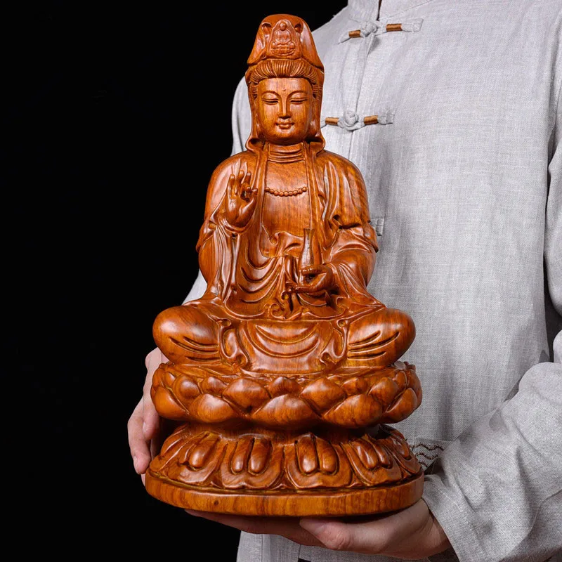 40CM Large --GOOD-HOME Temple Spiritual protection Bless family # Handmade Yellow pear wood carving Lotus Guanyin Buddha statue
40CM Large --GOOD-HOME Temple Spiritual protection Bless family # Handmade Yellow pear wood carving Lotus Guanyin Buddha statue