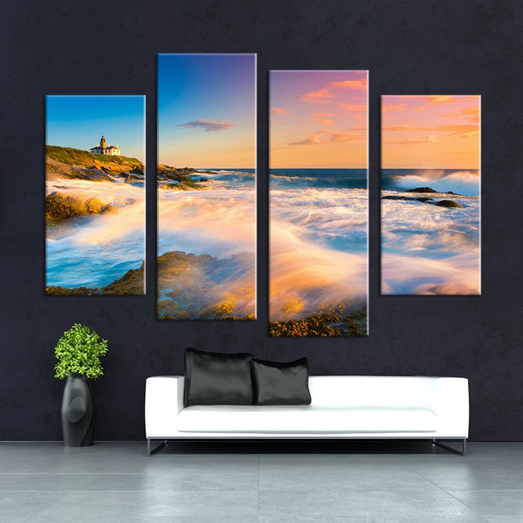 2016 Sale 4pcs Nature Art Sunset Seascape Waves Wall Painting Murals Sitting Room Hangs A Picture Paints On Pictures No Framed
2016 Sale 4pcs Nature Art Sunset Seascape Waves Wall Painting Murals Sitting Room Hangs A Picture Paints On Pictures No Framed
