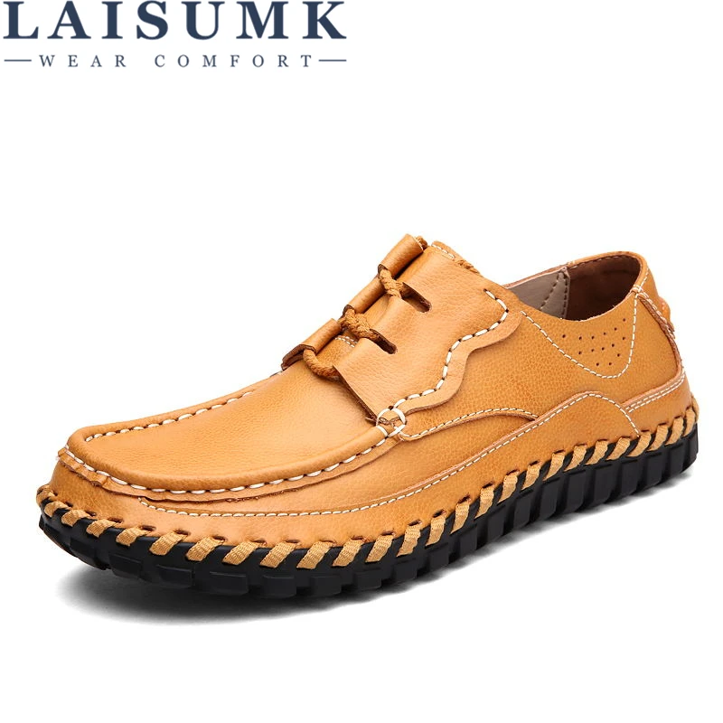 LAISUMK Handmade Breathable Men's Oxford Shoes Top Quality Shoes Men Flats Fashion Genuine Leather Casual Shoes Men
LAISUMK Handmade Breathable Men's Oxford Shoes Top Quality Shoes Men Flats Fashion Genuine Leather Casual Shoes Men