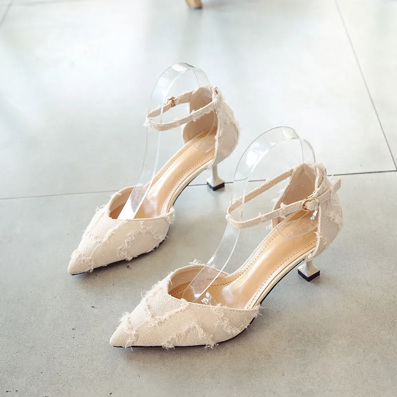 Summer Women Sandals Pointed Toe Thin Heels Shoes Ladies High Heels Sandals Fashion Comfortable Party Sandals
Summer Women Sandals Pointed Toe Thin Heels Shoes Ladies High Heels Sandals Fashion Comfortable Party Sandals