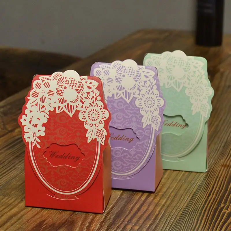 20pcs/pack Wedding Decoration Chocolate Box Red Purple Blue Color Candy Box Laser Cutting Gift Box for Wedding Favors
20pcs/pack Wedding Decoration Chocolate Box Red Purple Blue Color Candy Box Laser Cutting Gift Box for Wedding Favors