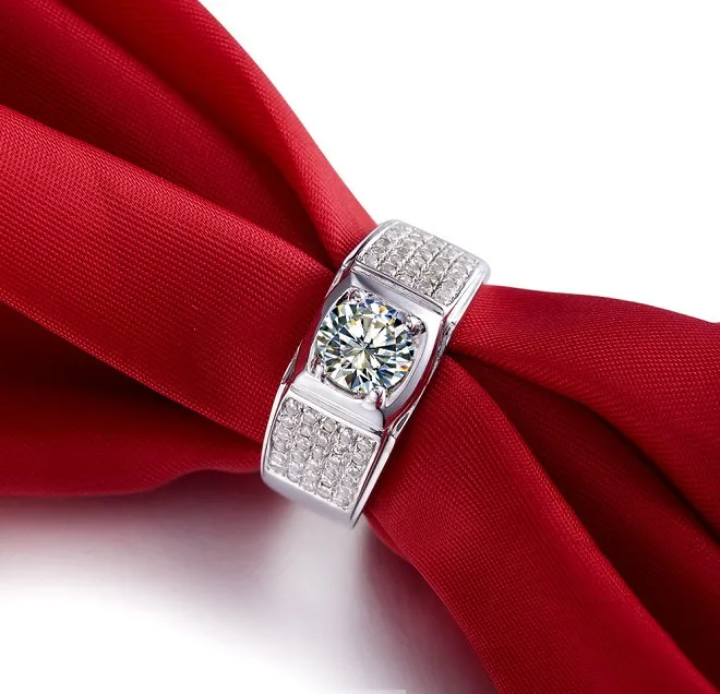 Solid Platinum PT950 Man Ring 2CT Moissanite Male's Engagement Ring Love Promise Gift For Husband D Color Brilliant Forever
Solid Platinum PT950 Man Ring 2CT Moissanite Male's Engagement Ring Love Promise Gift For Husband D Color Brilliant Forever