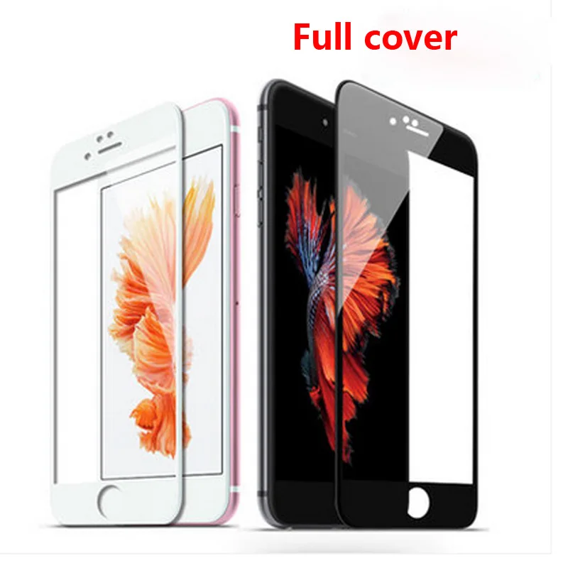Полное покрытие закаленное стекло для iphone Xs Max XR 5 5S 6 6s 7 7s plus Стекло 9H Закаленное