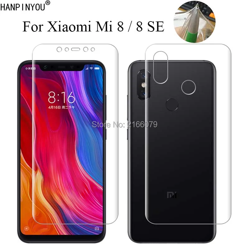 For Xiaomi Mi 8 6.21" / Mi8 SE 5.88" Soft TPU Front Back Full Cover Screen Protector Transparent Protective Film + Clean Tools
For Xiaomi Mi 8 6.21" / Mi8 SE 5.88" Soft TPU Front Back Full Cover Screen Protector Transparent Protective Film + Clean Tools