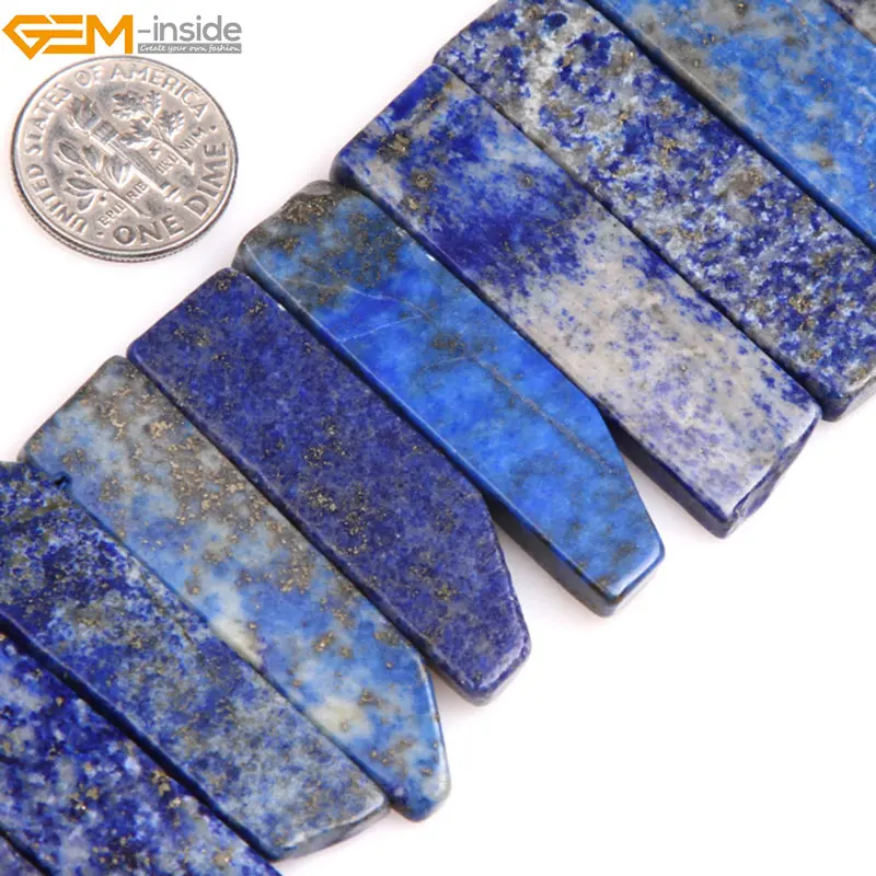 Gem-inside Natural Blue Lapis Lazuli beads Flat Stick Point Beads For Jewelry Making Beads DIY 15" Christmas Gift
Gem-inside Natural Blue Lapis Lazuli beads Flat Stick Point Beads For Jewelry Making Beads DIY 15" Christmas Gift