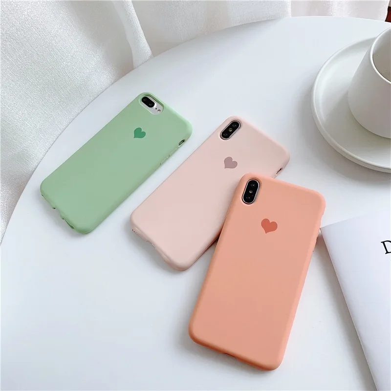 Силиконовый чехол с милыми сердечками для iPhone XS Max X 6 6S 7 8 Plus мягкие приятные на