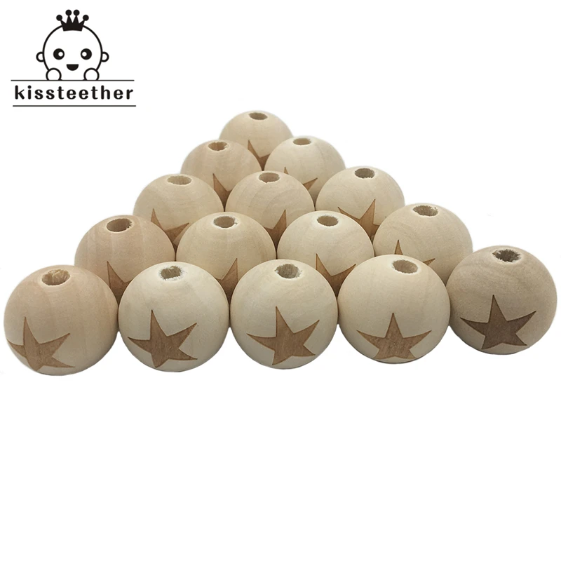 Round Necklace Wooden Beads Five-pointed Star Pattern Unfinished Baby Teether Wooden Teething Beads
Round Necklace Wooden Beads Five-pointed Star Pattern Unfinished Baby Teether Wooden Teething Beads