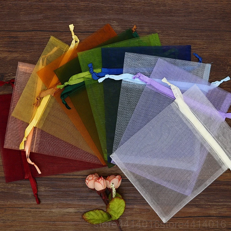 100Pcs Organza Gift Bags Jewelry Bags Packing Drawable 7x9 9x12 10x15 11x16 13x18 Sachet Organza For Wedding/Communion Decor
100Pcs Organza Gift Bags Jewelry Bags Packing Drawable 7x9 9x12 10x15 11x16 13x18 Sachet Organza For Wedding/Communion Decor