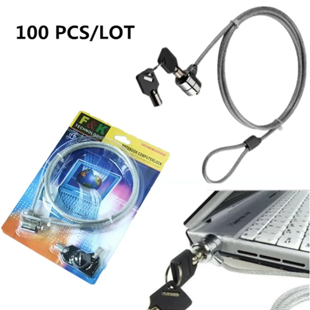 DHL 100PCS Laptop Lock Anti Theft Key Computer Notebook Travel Security Cable Chain also for Bicycle With Key 110cm cable length
DHL 100PCS Laptop Lock Anti Theft Key Computer Notebook Travel Security Cable Chain also for Bicycle With Key 110cm cable length