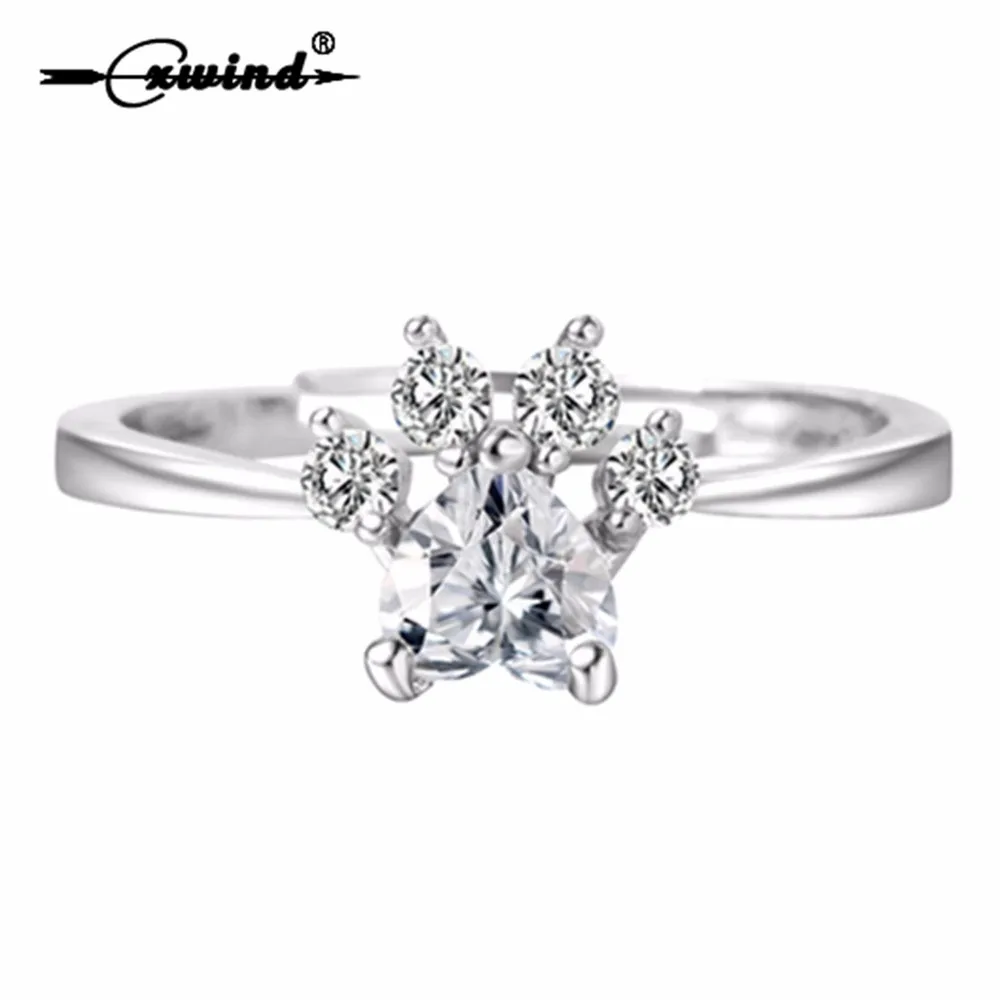 Cxwind Fashion Austrian Crystal Rings For Women Finger Charm Lovely Paw Jewelry CZ Zircon Dog Cat Foot Ring Jewelry Bague
Cxwind Fashion Austrian Crystal Rings For Women Finger Charm Lovely Paw Jewelry CZ Zircon Dog Cat Foot Ring Jewelry Bague
