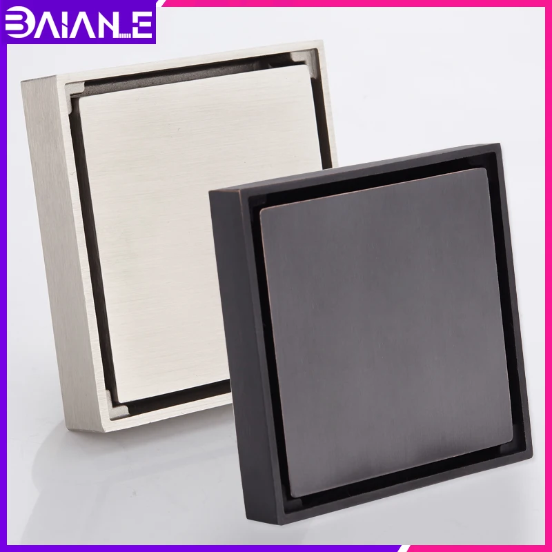 Bathroom Floor Drain Black Brass Hidden Tile Insert Balcony Toilet Shower Drain Cover Square Anti-odor Floor Waste Grates
Bathroom Floor Drain Black Brass Hidden Tile Insert Balcony Toilet Shower Drain Cover Square Anti-odor Floor Waste Grates