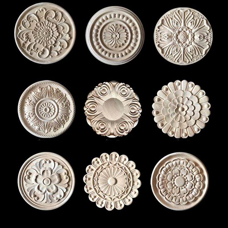 Carved Flower Wood Carving Natural Wood Appliques for Furniture Cabinet Unpainted Wooden Mouldings Decal Decorative Figurine
Carved Flower Wood Carving Natural Wood Appliques for Furniture Cabinet Unpainted Wooden Mouldings Decal Decorative Figurine