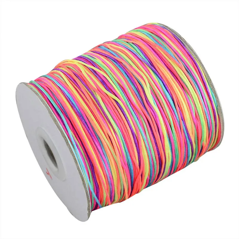 300m/roll 1mm Colorful Chinese Knot Macrame Rattail Jewelry Thread Round Nylon Cord String for DIY Bracelet Braided Making
300m/roll 1mm Colorful Chinese Knot Macrame Rattail Jewelry Thread Round Nylon Cord String for DIY Bracelet Braided Making