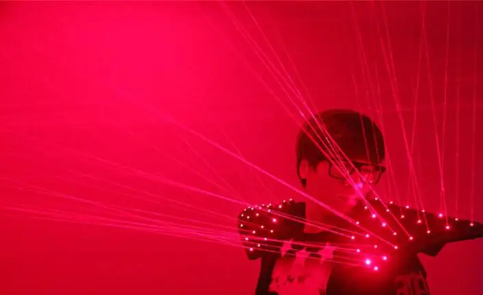 The latest red laser tank top Laser dress waistcoat laser glasses nightclub DJ show
The latest red laser tank top Laser dress waistcoat laser glasses nightclub DJ show