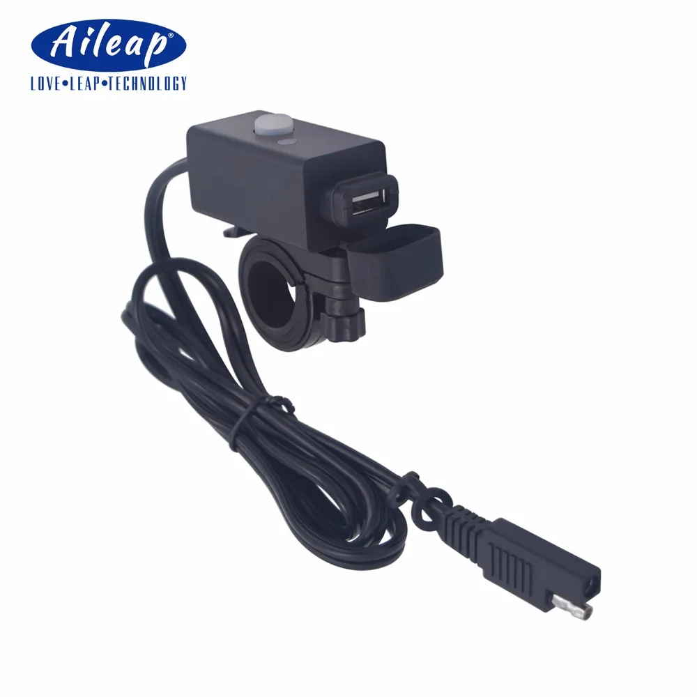 Aileap Waterproof Motorcycle USB Charger Adapter with SAE Quick Disconnector and Power Switch 5V Smart Charging Power Port
Aileap Waterproof Motorcycle USB Charger Adapter with SAE Quick Disconnector and Power Switch 5V Smart Charging Power Port