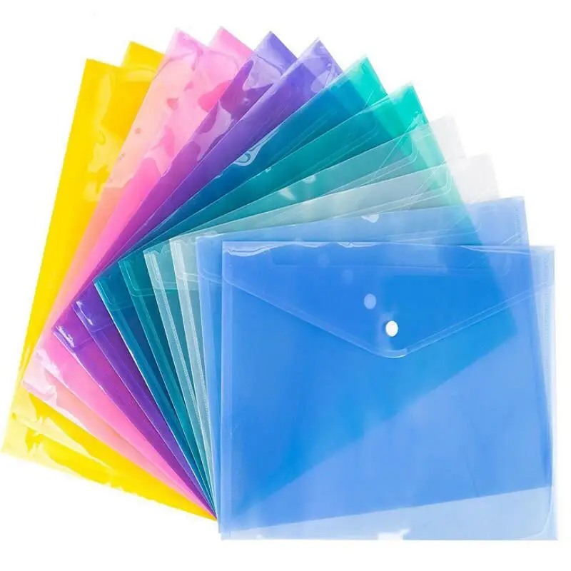 Transparent Button Folders PP Plastic Archival Bag Multi Colors Waterproof Student Stationery File Pocket LX7539
Transparent Button Folders PP Plastic Archival Bag Multi Colors Waterproof Student Stationery File Pocket LX7539