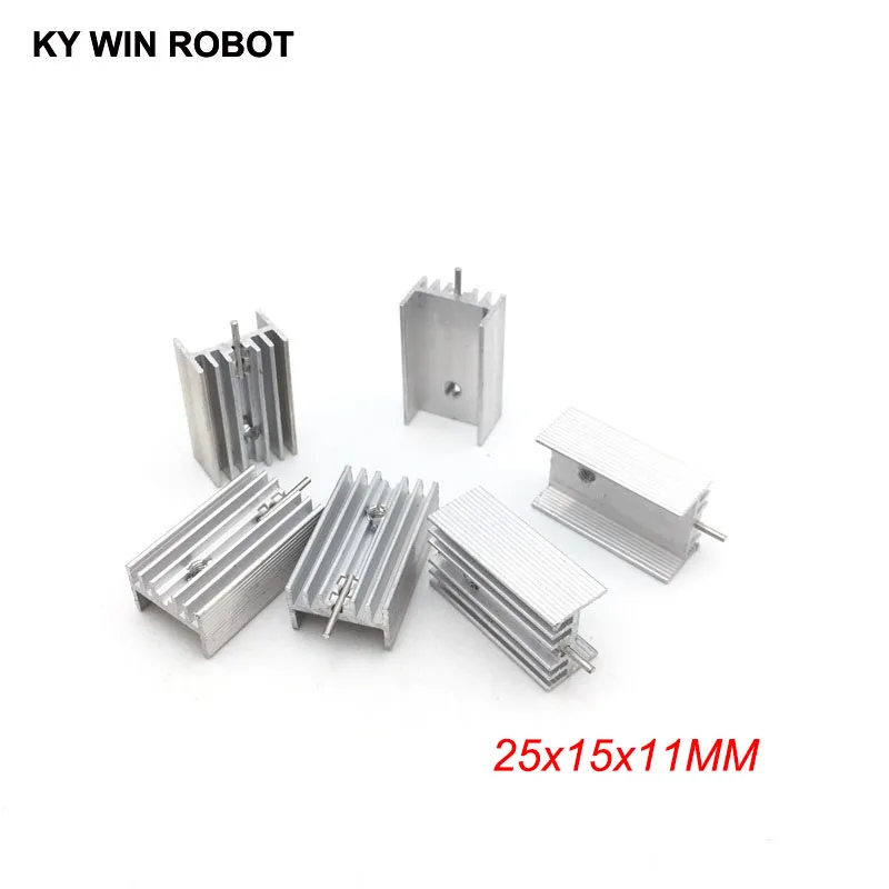 10pcs Free Shipping Aluminium TO-220 Heatsink TO 220 Heat Sink Transistor Radiator TO220 Cooler Cooling 25*15*11MM With 1 Pin
10pcs Free Shipping Aluminium TO-220 Heatsink TO 220 Heat Sink Transistor Radiator TO220 Cooler Cooling 25*15*11MM With 1 Pin