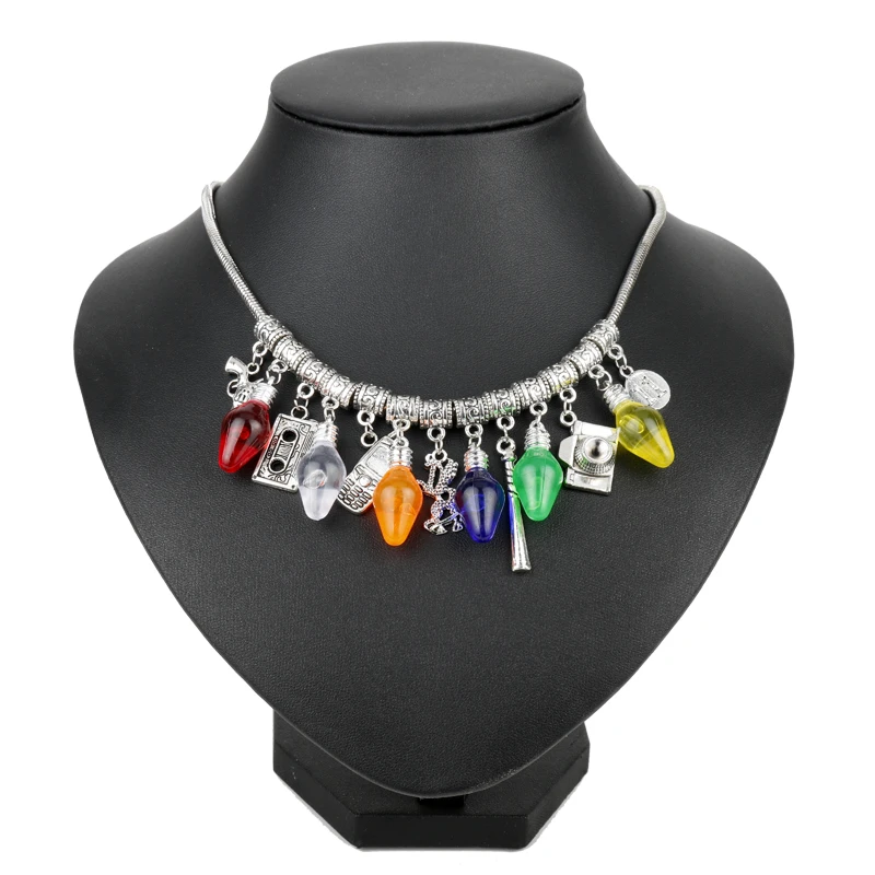 Stranger Things Tape Camera Lights Colorful Bulb Necklace for Women Pendant Choker Jewellery Necklaces for Teen Girls
Stranger Things Tape Camera Lights Colorful Bulb Necklace for Women Pendant Choker Jewellery Necklaces for Teen Girls