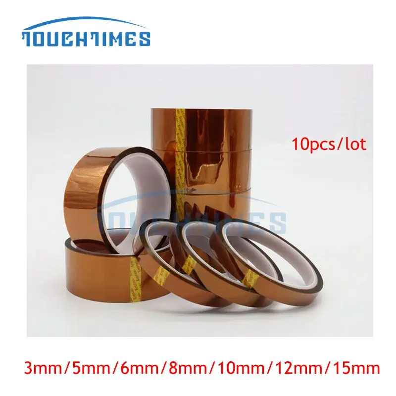 10PCS/Lot 33M 3/5/6/8/10/12/15mm Heat Resistant Polyimide Tape High Temperature Adhesive Insulation Tape
10PCS/Lot 33M 3/5/6/8/10/12/15mm Heat Resistant Polyimide Tape High Temperature Adhesive Insulation Tape