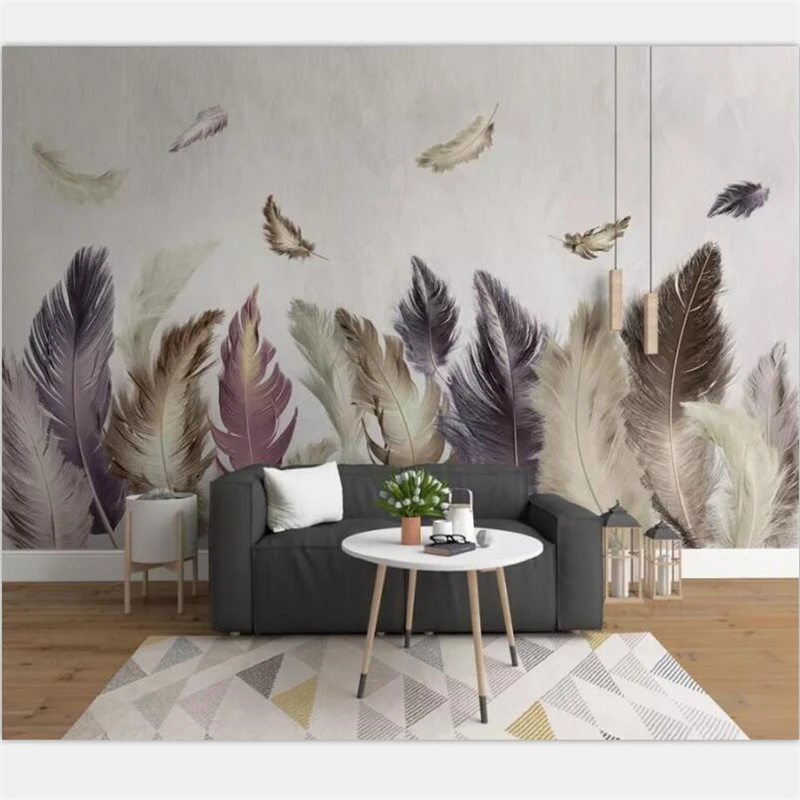 beibehang Wallpaper murals custom home decor living room bedroom modern minimalist golden feather embossed wallpaper
beibehang Wallpaper murals custom home decor living room bedroom modern minimalist golden feather embossed wallpaper