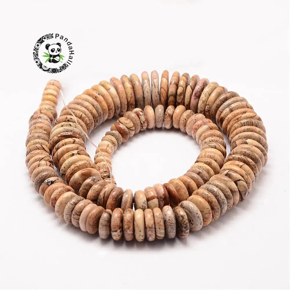 PandaHall 8~21x4mm Natural Picture Jas-per Graduated Stone Jewelry DIY Beads Strands, Disc, Hole: 1mm; about 139pcs/strand, 24"
PandaHall 8~21x4mm Natural Picture Jas-per Graduated Stone Jewelry DIY Beads Strands, Disc, Hole: 1mm; about 139pcs/strand, 24"