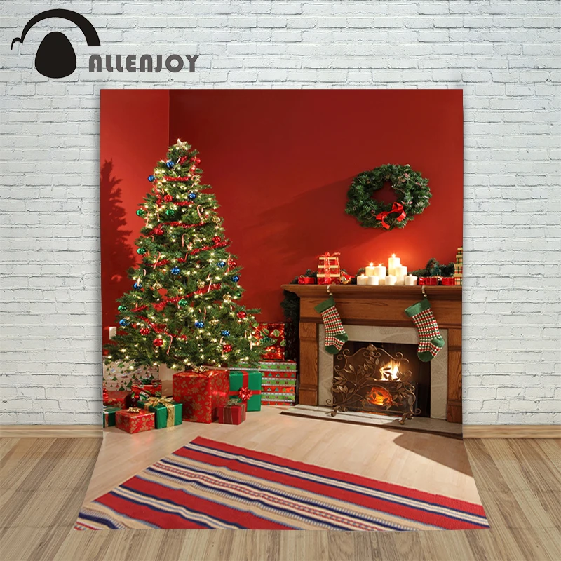 Allenjoy фотофоны Рождественская елка украшения деревянный камин подарки Фотофон