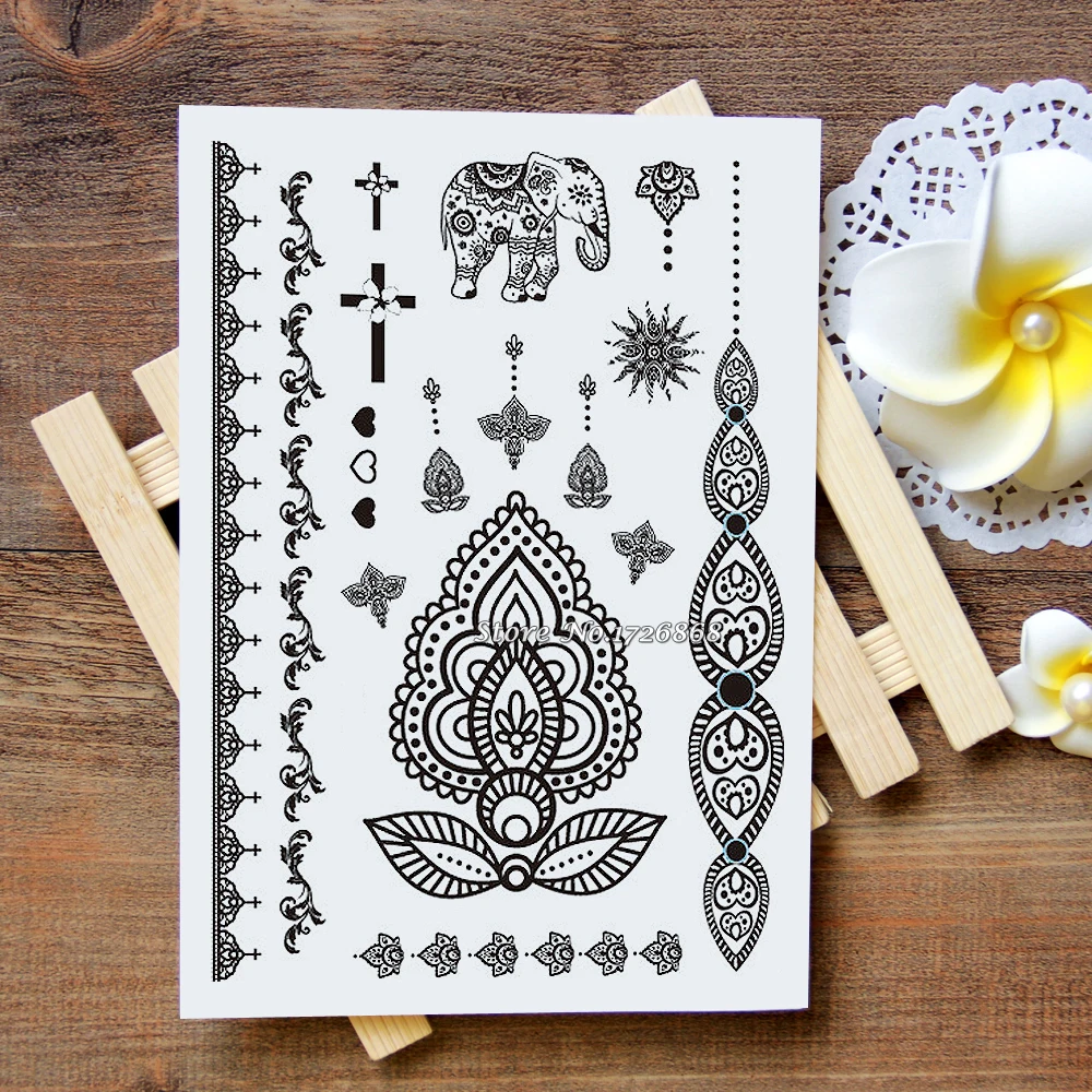 Водонепроницаемая металлическая Золотая Серебряная белая временная татуировка для черной индийская тату хной Love Flower Pattern #019
Водонепроницаемая металлическая Золотая Серебряная белая временная татуировка для черной индийская тату хной Love Flower Pattern #019