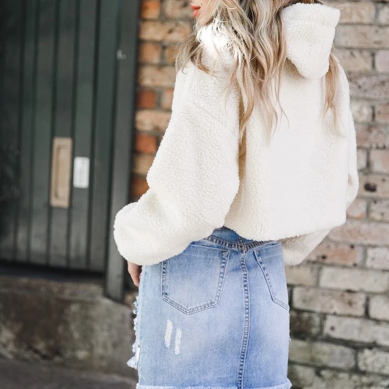 Faux Mohair Warm Hoodies Women Solid Harajuku Cropped Hoodies Nice Autumn Winter Fashion Sweatshirt Pullover Casual Streetwear
Faux Mohair Warm Hoodies Women Solid Harajuku Cropped Hoodies Nice Autumn Winter Fashion Sweatshirt Pullover Casual Streetwear