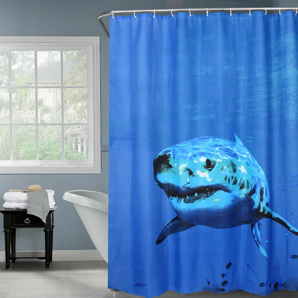 Happy Tree Polyester Blue Sea Shark Waterproof Shower Curtain Thicken Fabric Bathroom Curtain Blue Sea Bath Curtain 180x200cm
Happy Tree Polyester Blue Sea Shark Waterproof Shower Curtain Thicken Fabric Bathroom Curtain Blue Sea Bath Curtain 180x200cm