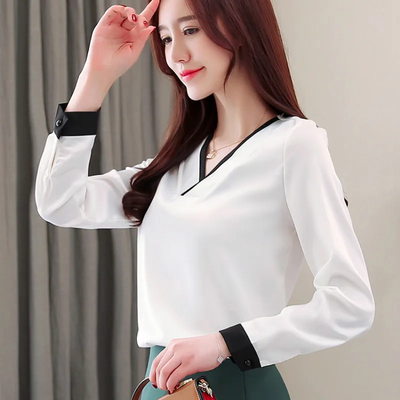 Womens Tops And Blouses Spring 2021 Solid Chiffon Blouse Shirt Long Sleeve Women Shirts V Collar Office Blouse Women 1755 50
Womens Tops And Blouses Spring 2021 Solid Chiffon Blouse Shirt Long Sleeve Women Shirts V Collar Office Blouse Women 1755 50