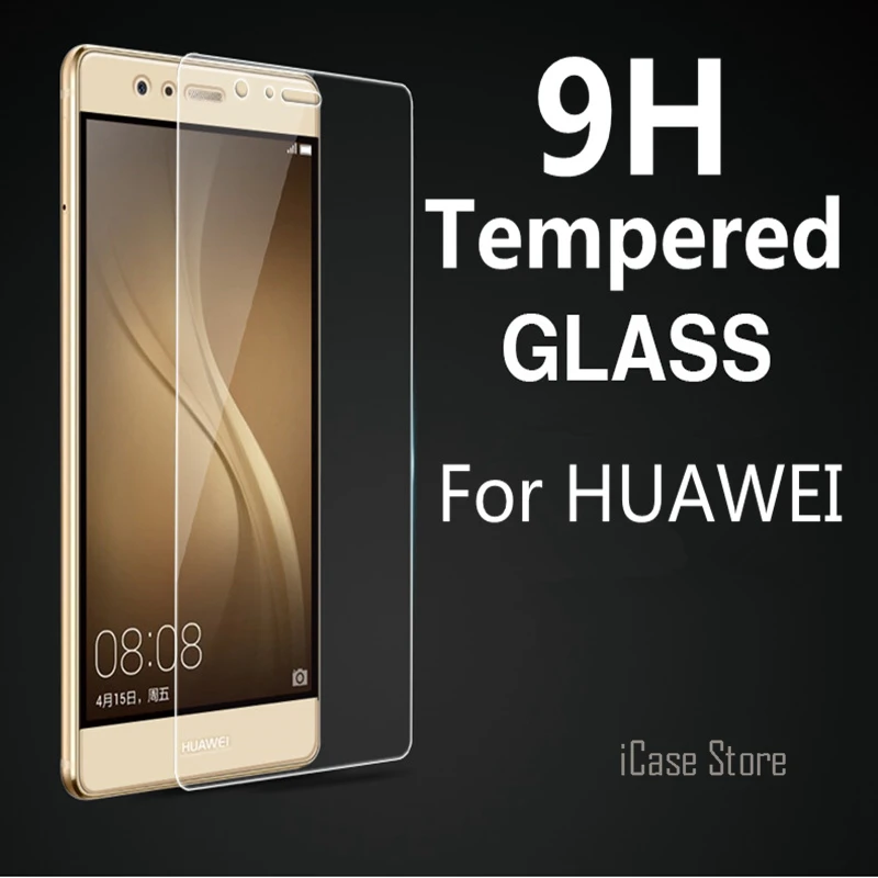 С уровнем твердости 9 H закаленное Стекло Экран Защитная пленка для Huawei P8 Lite P9 Y5II Y5