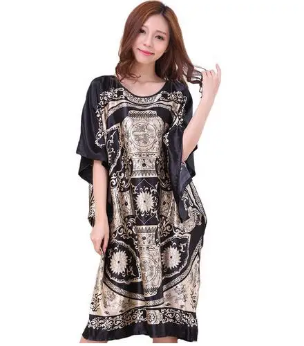Novelty Print Black Female Satin Robe Dress Nightgown Novelty Women's Kaftan Bath Gown Summer Lounge Homewear Plus Size 6XL
Novelty Print Black Female Satin Robe Dress Nightgown Novelty Women's Kaftan Bath Gown Summer Lounge Homewear Plus Size 6XL