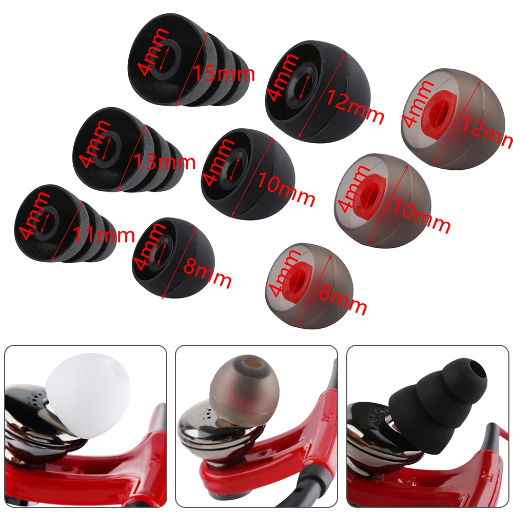 10 Pair New Silicone 4MM Replacement In-Ear Earphone Earbuds Ear Tips Cover Cap soft Rubber Universal Replacement Ear Tips
10 Pair New Silicone 4MM Replacement In-Ear Earphone Earbuds Ear Tips Cover Cap soft Rubber Universal Replacement Ear Tips