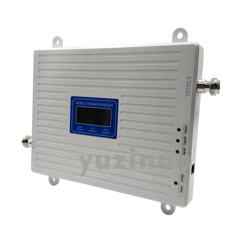 Talk Voice+2G 3G 4G Data Tri Band Signal Repeater GSM 900 DCS 1800 FDD LTE 2600 Mobile Signal Booster Amplifier with LCD Display
Talk Voice+2G 3G 4G Data Tri Band Signal Repeater GSM 900 DCS 1800 FDD LTE 2600 Mobile Signal Booster Amplifier with LCD Display